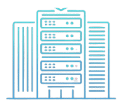 Security server room with multiple data racks and networking equipment.