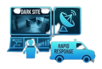 Dark site security monitoring with rapid response support for enhanced protection.