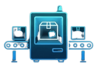 Advanced security screening with automated bag scanner technology.